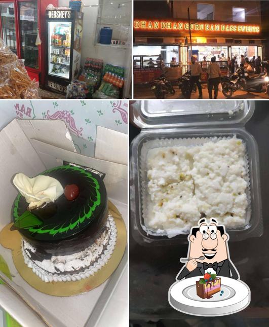 Chocolate cake at Dhan Guru Ramdass Sweet Shop