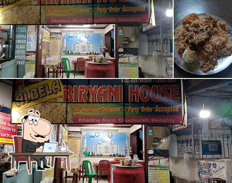 The interior of New Albela Biryani House