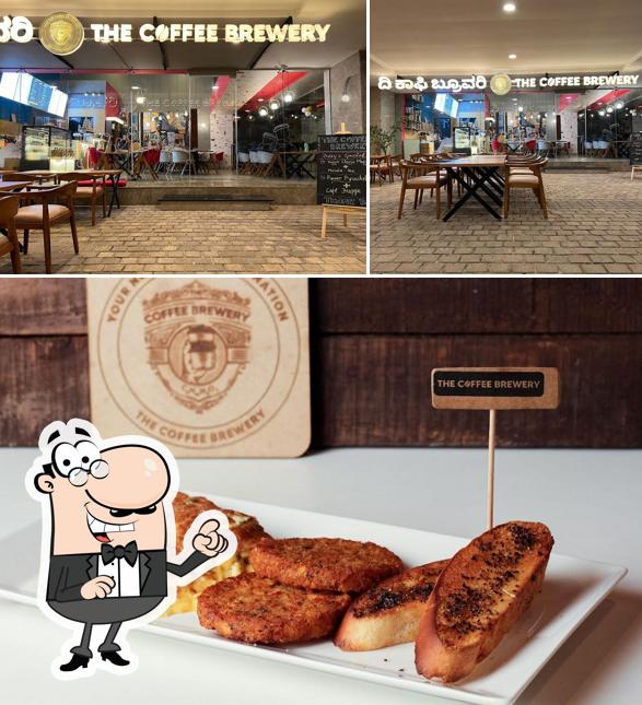 Among different things one can find interior and food at The Coffee Brewery - Brigade Metropolis