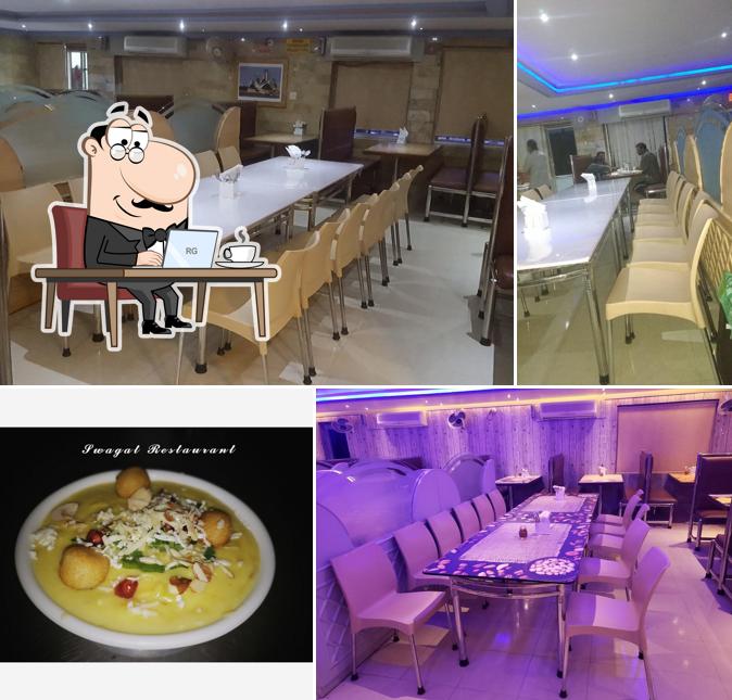 The interior of Swagat Restaurant