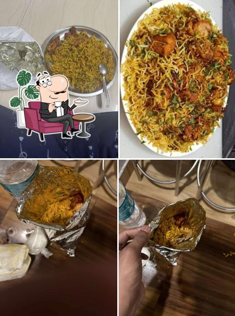 This is the photo depicting interior and food at Bharat Biryani