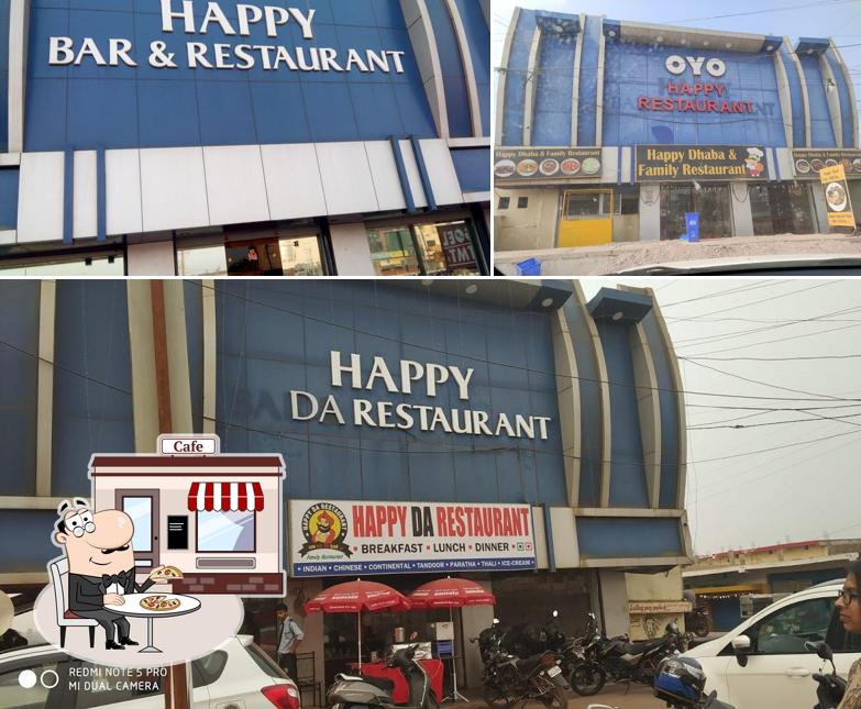 The exterior of Hotel Happy & Happy Da Restaurant