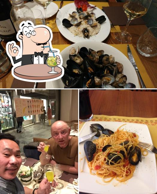 La foto della bevanda e frutti di mare di BAR Cometa