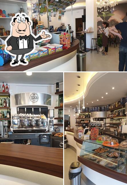 Gli interni di Terra Caffetteria