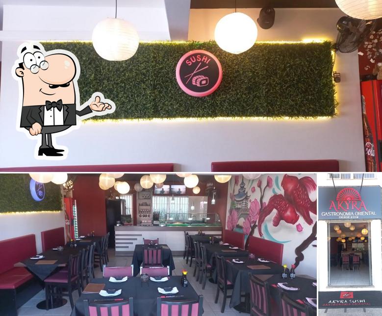 O interior do AKYRA GASTRONOMIA ORIENTAL