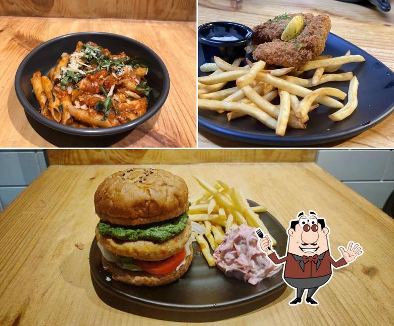 Food at Smash burger cafe