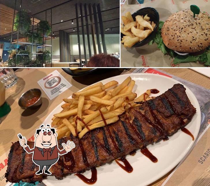 La cibo e esterno del ristorante