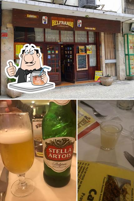 Esta é a ilustração apresentando bebida e exterior a Belfrango Churrascaria