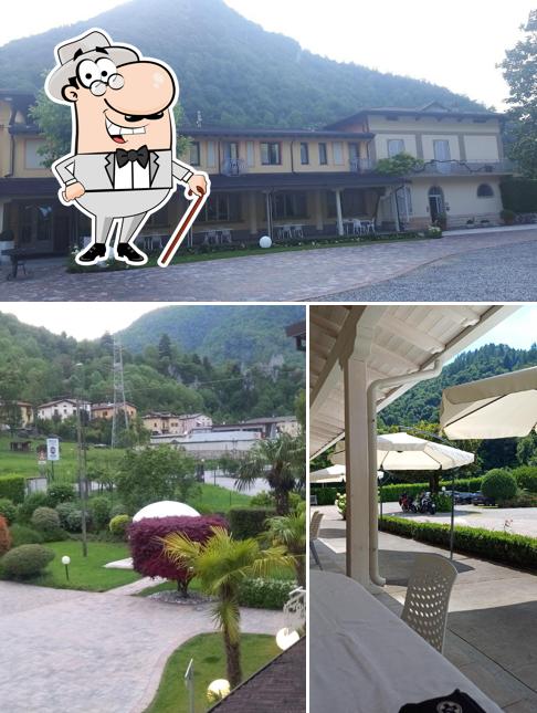 Goditi la vista dagli esterni di La Sosta di Nozza Ristorante Hotel e Catering