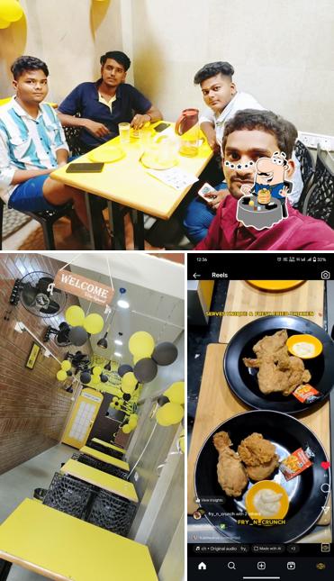 The photo of food and interior at Fry n Crunch