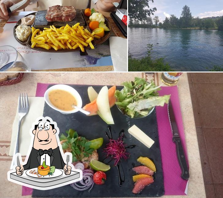 La immagine della cibo e esterno di Restaurant Camping des Pêches