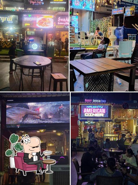 The interior of Naughty American Diner