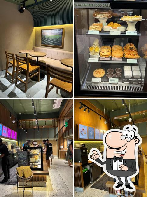 The interior of Starbucks