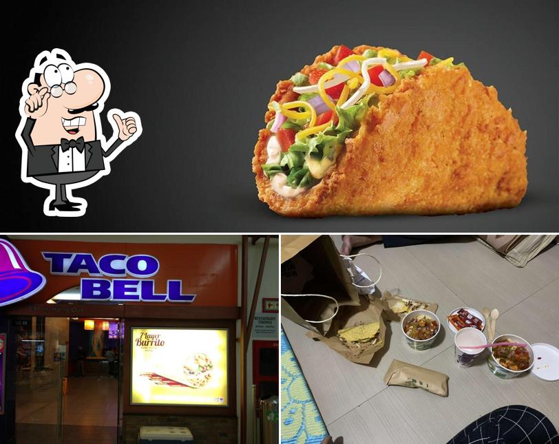 Taco Bell is distinguished by interior and food