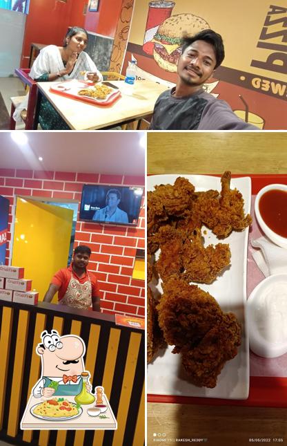 Food at Crispy's CFC fried chicken&cafe Payakaraopeta