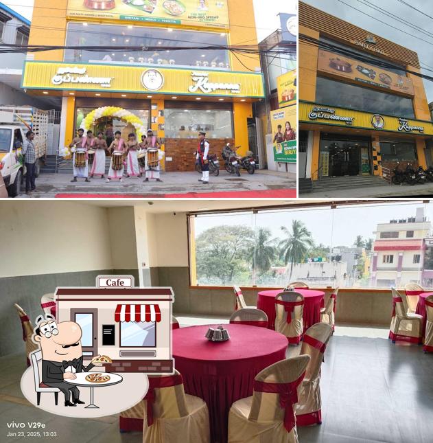 The restaurant's exterior and interior