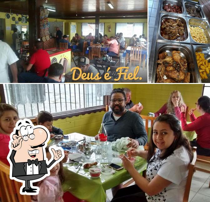 Confira a ilustração apresentando interior e sobremesa no Restaurante da Rose