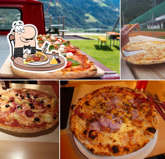 Scegli una pizza a Pizzeria Sportzentrum Spotti