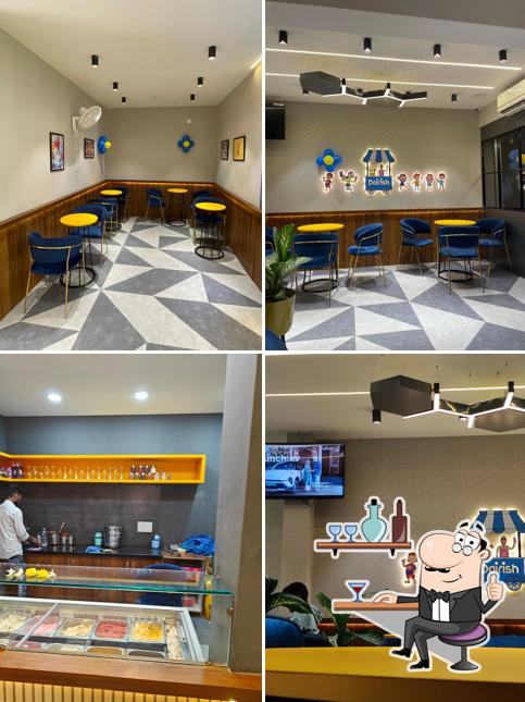 The interior of Dairish Ice Cream Café