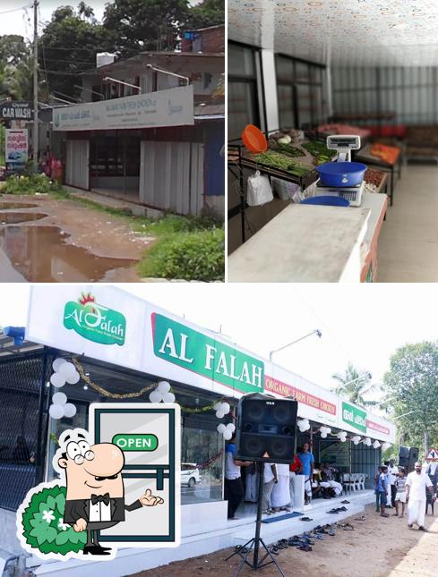 Take a look at the photo depicting exterior and food at AL Falah Organic Farm Fresh Chicken Centre