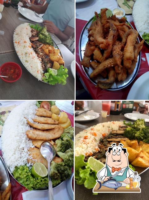 Salmão grelhado em Ponto do Peixe Frito