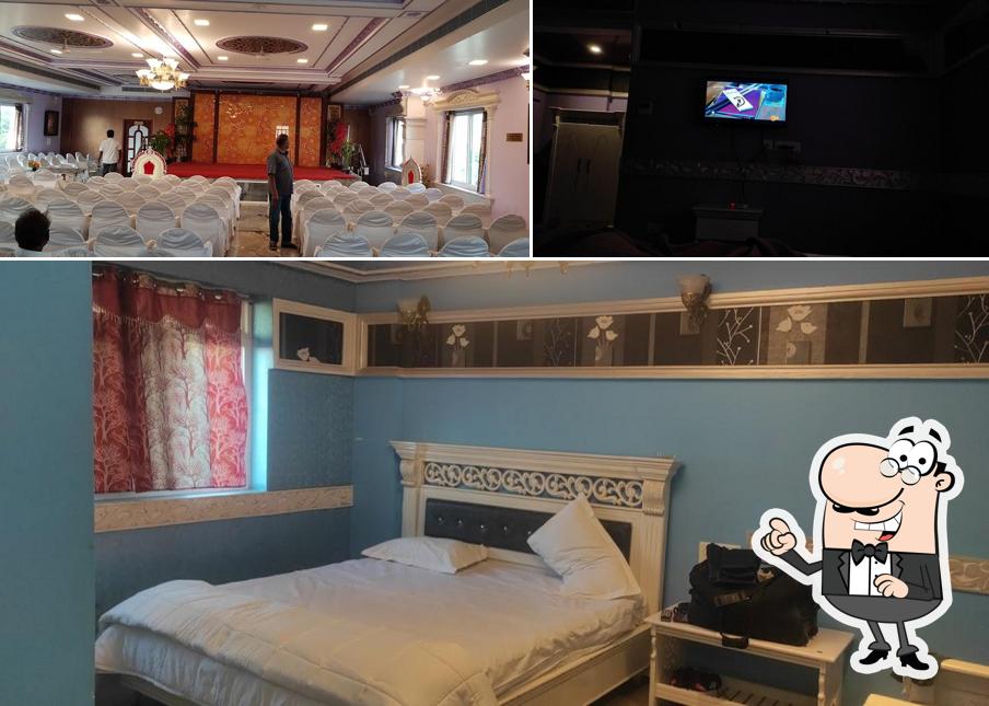 The interior of Hotel Sri Radhai Residency