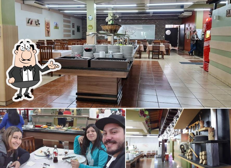 O interior do Churrascaria Laço de Ouro