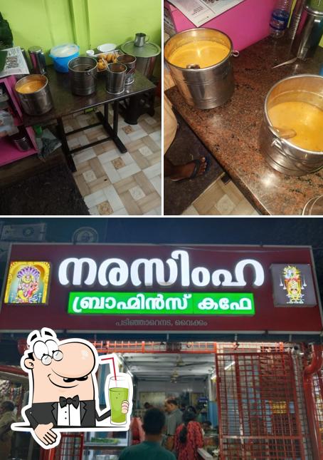 Enjoy a beverage at Narasimha brahmin's Cafe