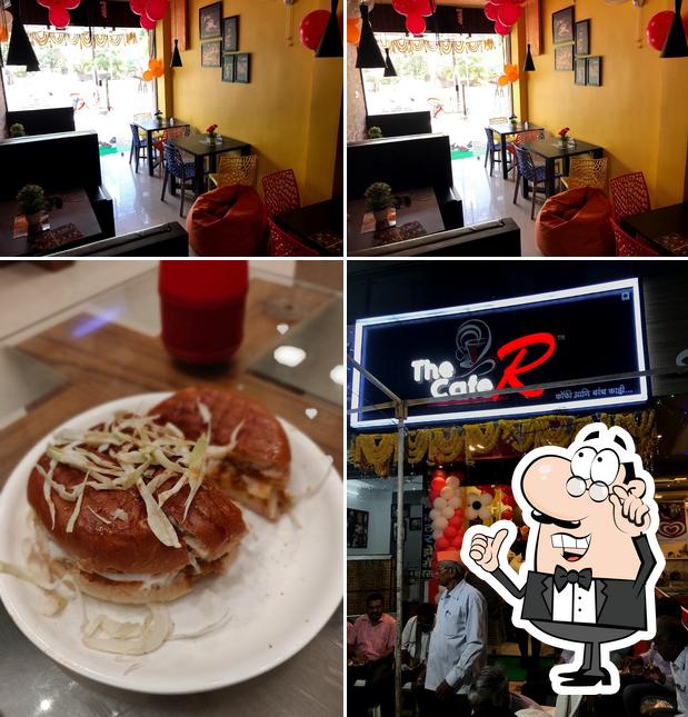 The restaurant's interior and food