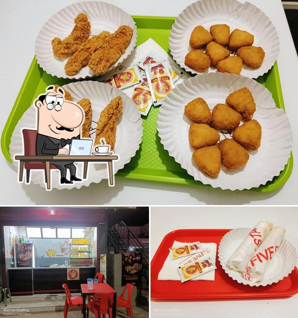 The interior of Five Star Chicken