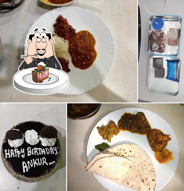 Chocolate cake at Pooja Restaurant