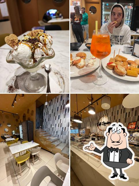 Questa è la foto che mostra la interni e cibo di Caffè Lumière