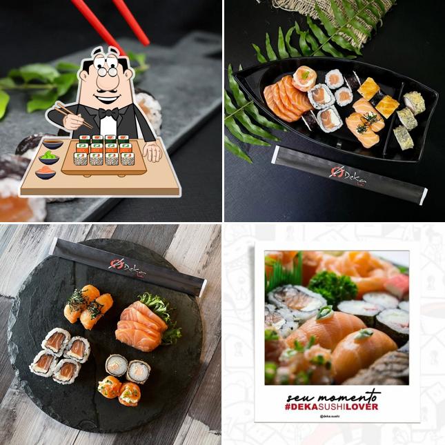 Prove diversas opções de sushi