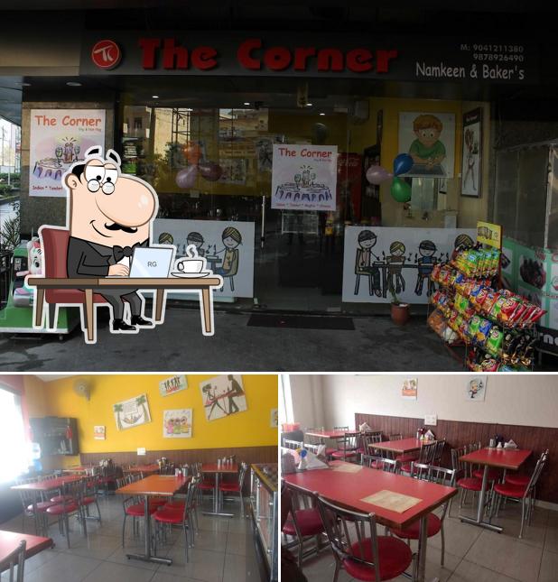 This is the picture depicting interior and exterior at The Corner