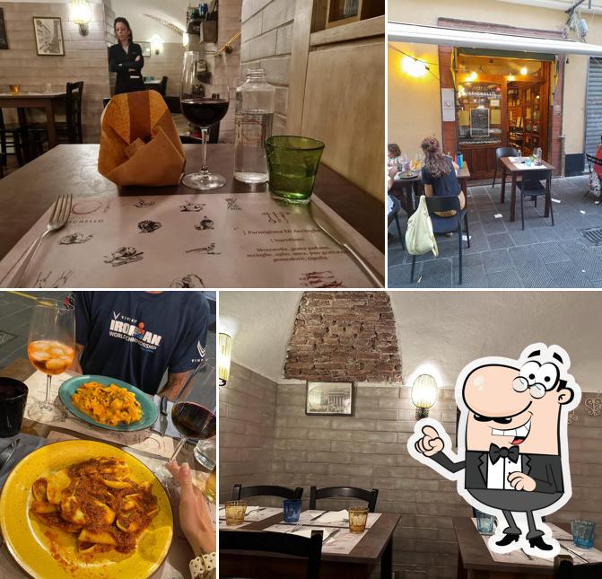 Gli interni di Osteria Rustichello