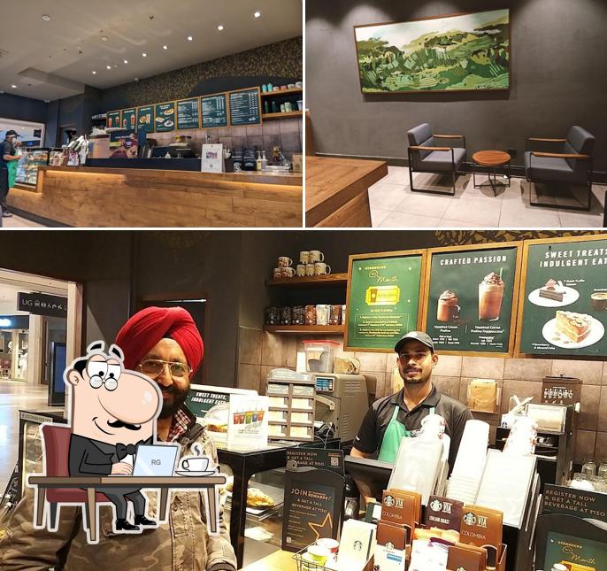 The interior of Starbucks - VR Punjab