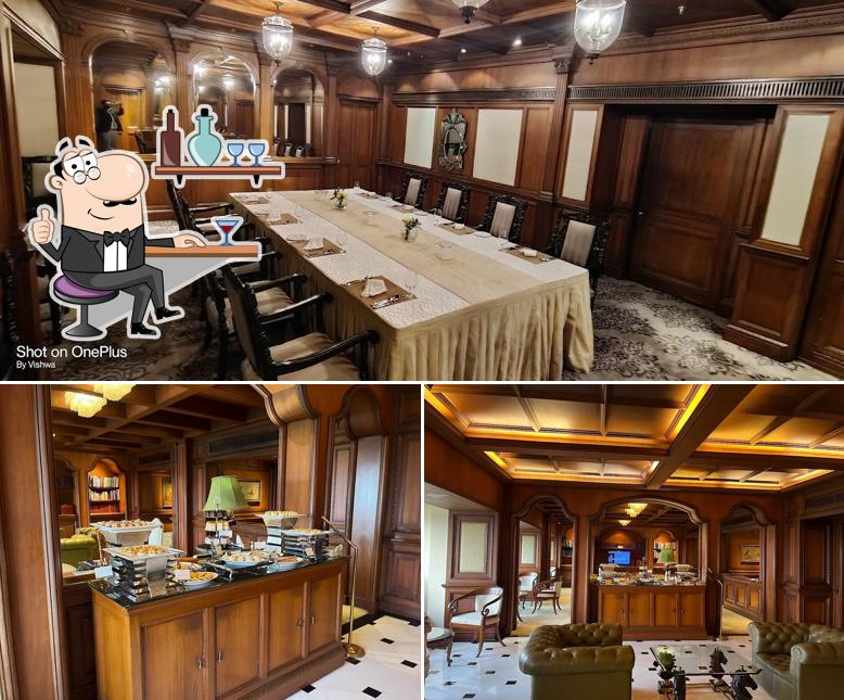 Take a seat at one of the tables at The Chambers