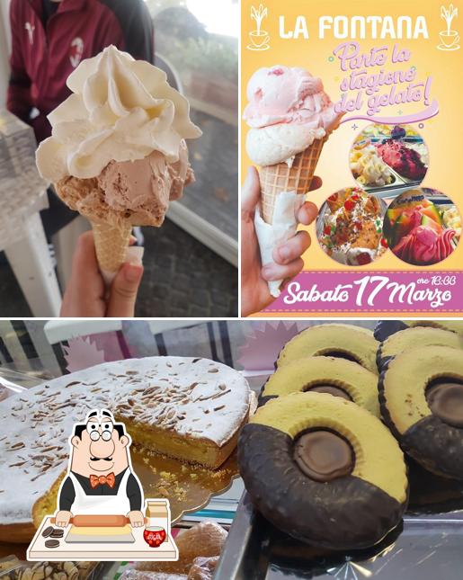 Nuovo Bar La Fontana serve un'ampia selezione di dolci