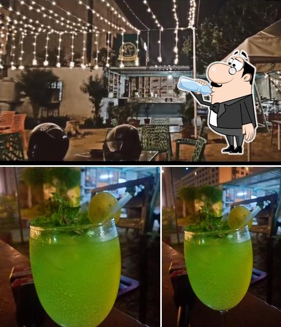 Among different things one can find drink and interior at Cavallo Polo cafe