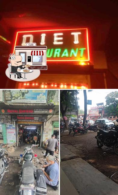Among different things one can find exterior and interior at Diet restaurant