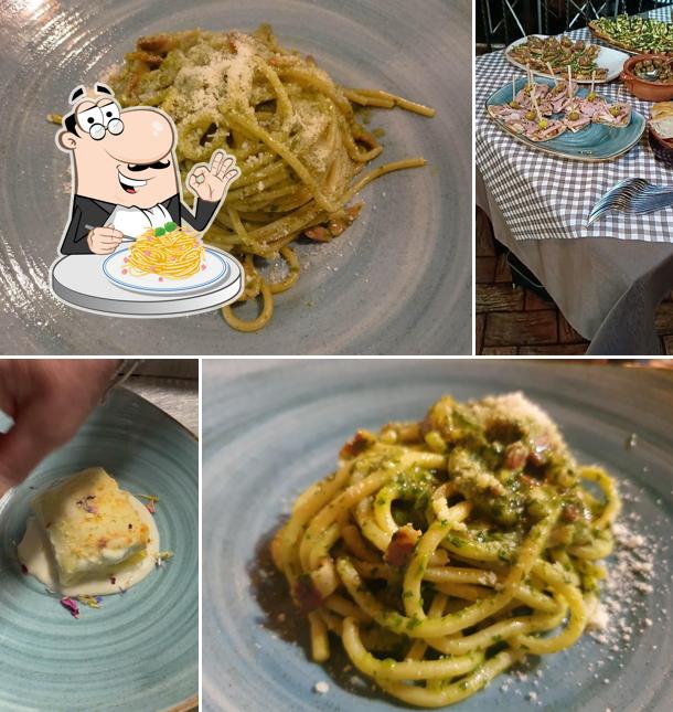 Spaghetti alla carbonara al Ostaria Castello 43