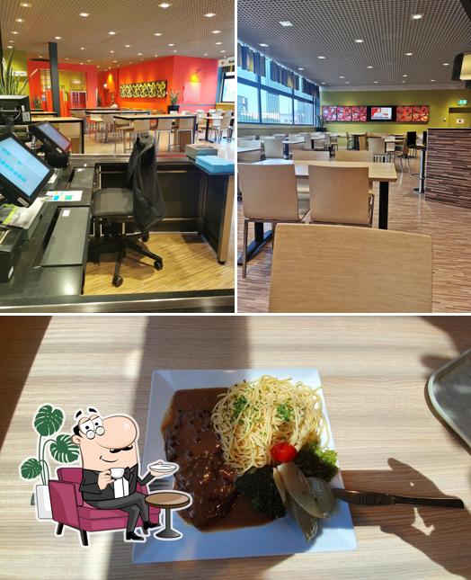 Migros Restaurant - Conthey - Forum des Alpes si caratterizza per la interni e cibo