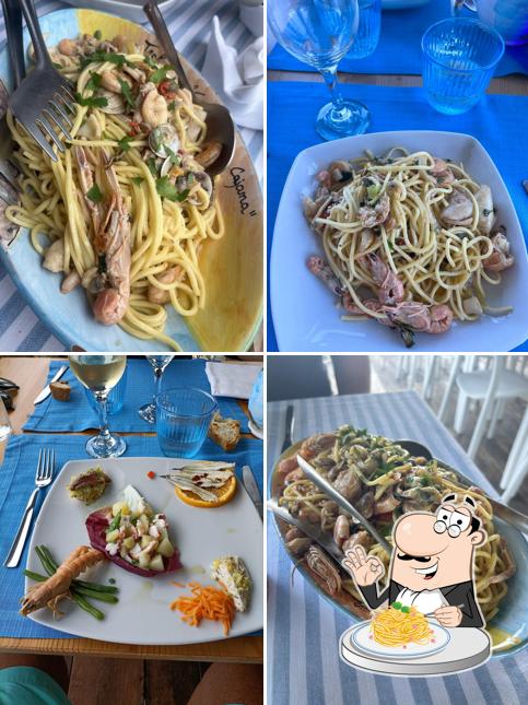 Spaghetti alla carbonara al Trabocco Sasso della Cajana