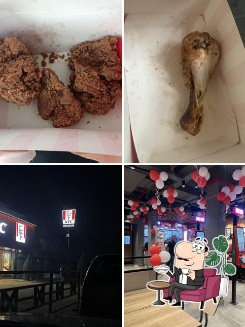 KFC is distinguished by interior and food