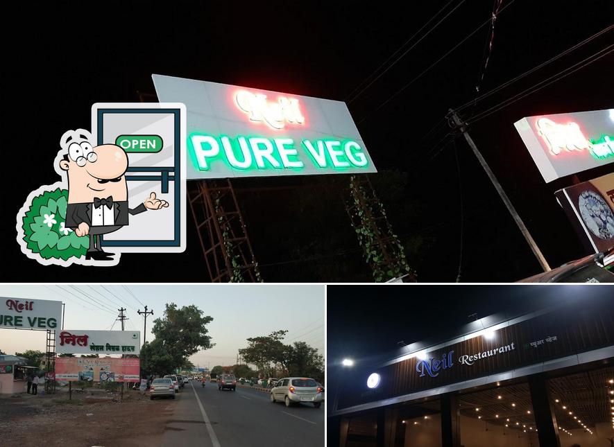 The exterior of Neil Restaurant Pure Veg