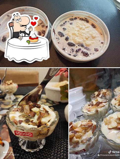 Aftab Restaurant serves a range of sweet dishes