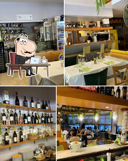 Gli interni di Basilico, pizza, cibo, cose, beverage