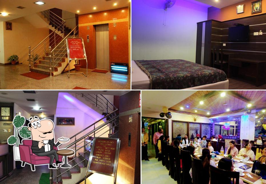 The interior of Hotel Mittaso Best hotel in chandigarh best hotel in zirakpur party hall in chandigarh veg hotel in chandigarh