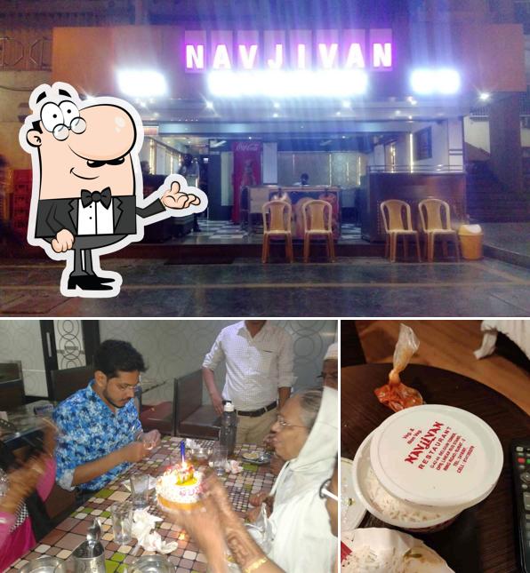 The interior of Navjivan Restaurant