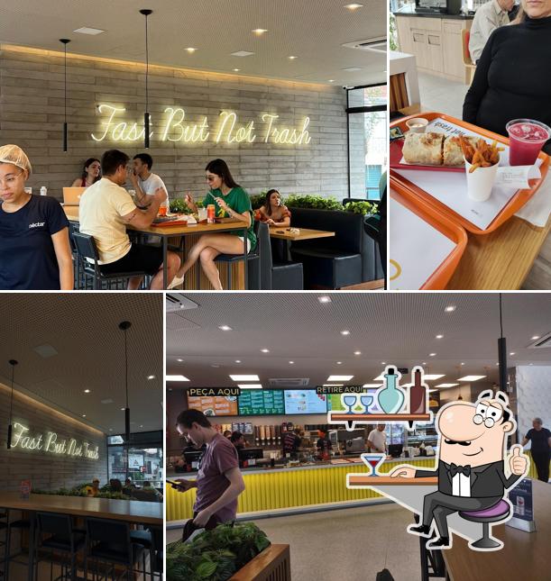 Sente em uma das mesas no Nectar Natural Fast Food - Pinheiros